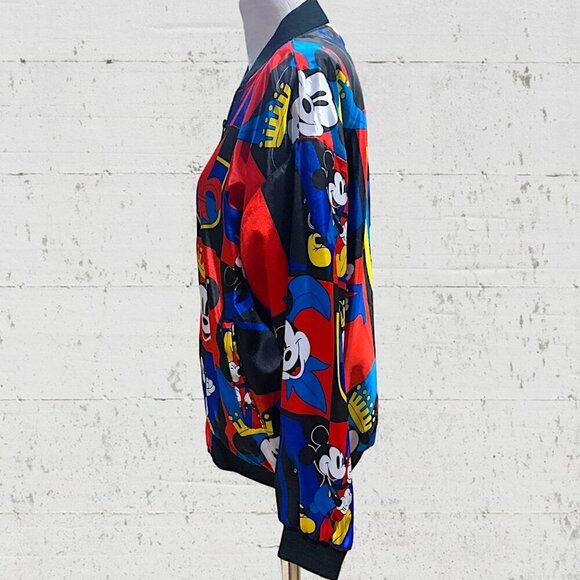 Walt Disney Mickey Mouse Bomber Jacket Vintage 90’s Large - Picture 6 of 13